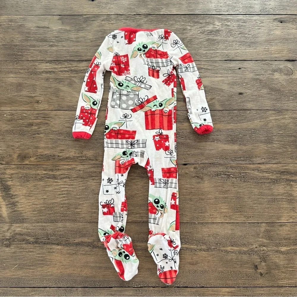 Star Wars Munki Munki Slumber 0-3 months Baby Yoda Grogu Bamboo Pajamas‎ Zip Up